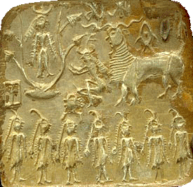 Banquet of the gods, an Indo-European rite, portrayed on the walls ... Banquet of the gods, an Indo-European rite, portrayed on the walls ...